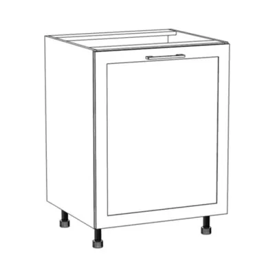 Inselschrank ARACY - Breite 60 cm, weiß, Beine 10 cm