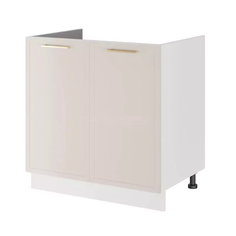 Waschbeckenunterschrank ARACY - Breite 80 cm, weiß, Beine 10 cm