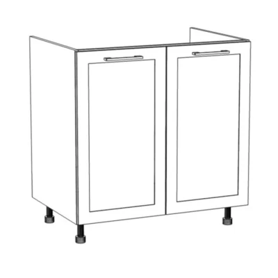 Waschbeckenunterschrank ARACY - Breite 80 cm, weiß, Beine 10 cm