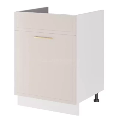 Waschbeckenunterschrank mit Schublade ARACY - Breite 60 cm, weiß, Beine 10 cm