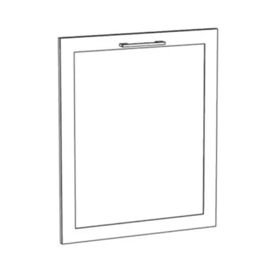 Tür für Einbaugeschirrspüler ARACY - 60x72 cm, grau