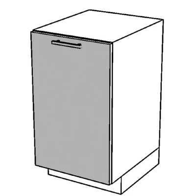 Tür für Einbaugeschirrspüler ARACY - 45x72 cm, grau