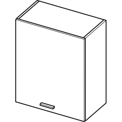 Küchenoberschrank ARACY – Breite 60 cm, grau/weiß