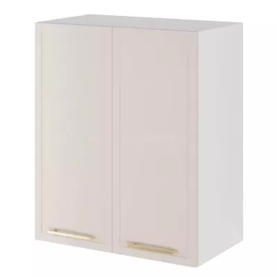 Oberer zweitüriger Schrank ARACY - Breite 60 cm, weiß