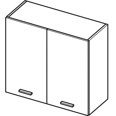 Küchenoberschrank ARACY – Breite 80 cm, grau/weiß