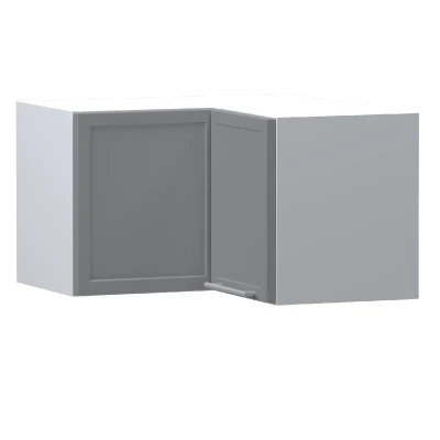 Eckoberschrank ARACY - Breite 60 cm, grau/weiß