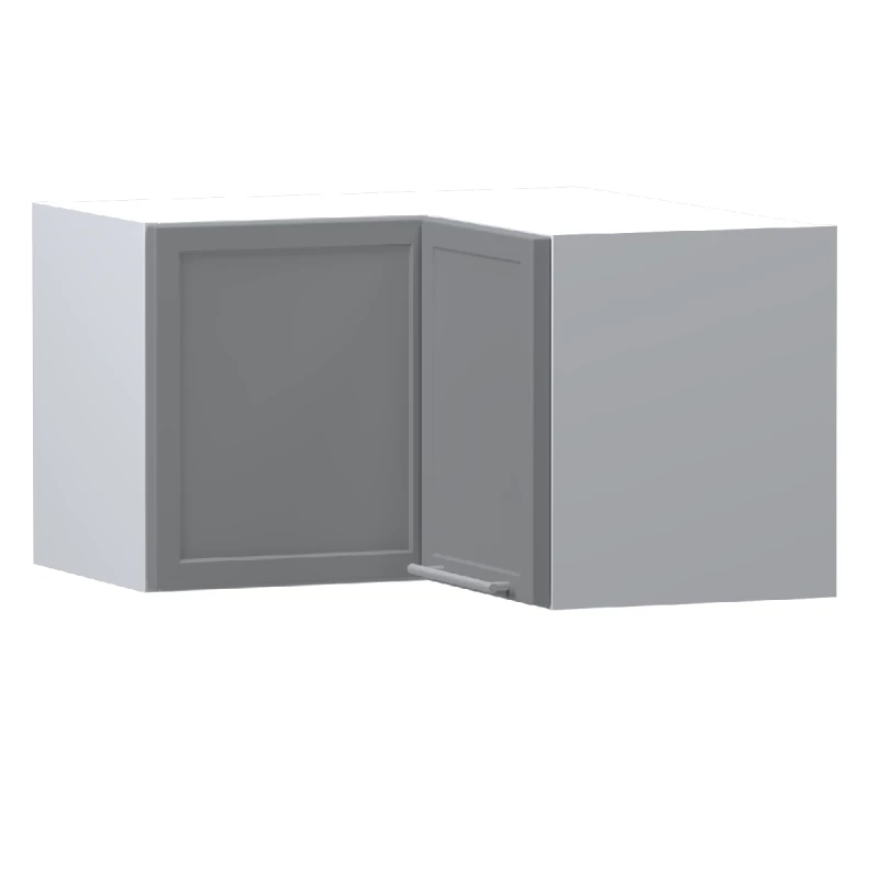 Eckoberschrank ARACY - Breite 60 cm, grau/weiß