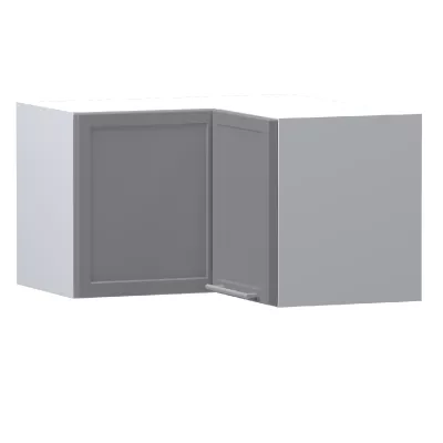 Eckoberschrank ARACY - Breite 60 cm, grau/weiß