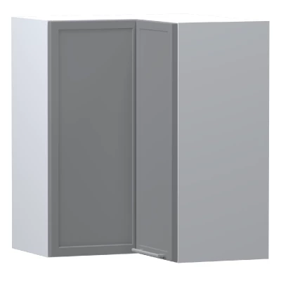 Kücheneckschrank ARACY - Breite 65 cm, grau/weiß