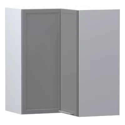 Kücheneckschrank ARACY - Breite 65 cm, grau/weiß