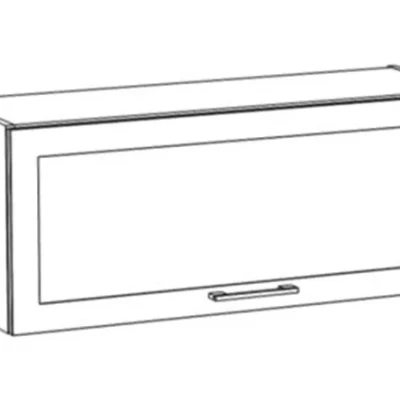 Küchenwandschrank ARACY - Breite 90 cm, grau/weiß