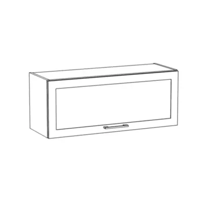 Küchenwandschrank ARACY - Breite 90 cm, grau/weiß