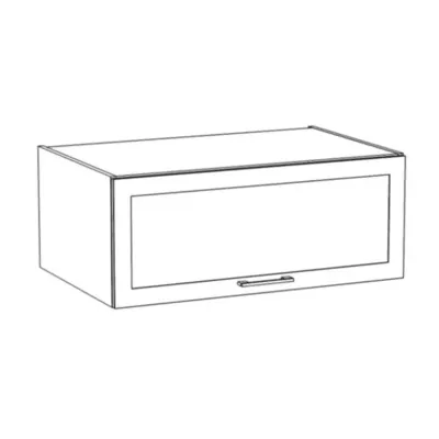 Küchenwandschrank ARACY – Breite 90 cm, grau/weiß