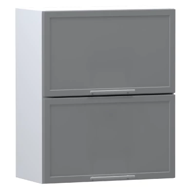 Zweitüriger Hängeschrank ARACY – Breite 60 cm, grau/weiß