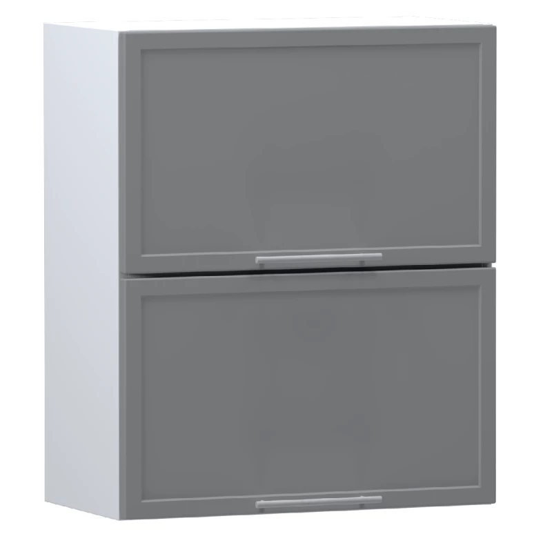 Zweitüriger Hängeschrank ARACY – Breite 60 cm, grau/weiß