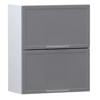 Zweitüriger Hängeschrank ARACY – Breite 60 cm, grau/weiß