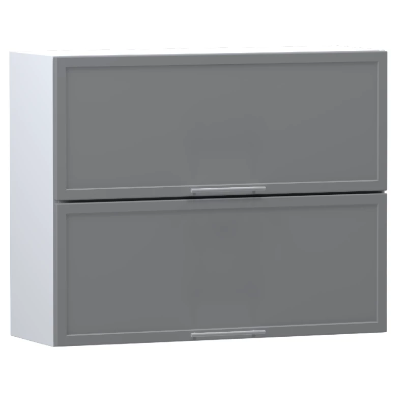 Zweitüriger Hängeschrank ARACY – Breite 90 cm, grau/weiß
