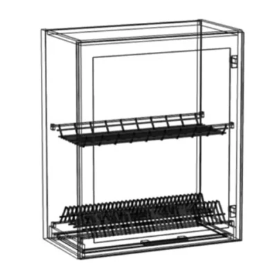 Oberschrank mit Abtropffläche ARACY - Breite 60 cm, weiß