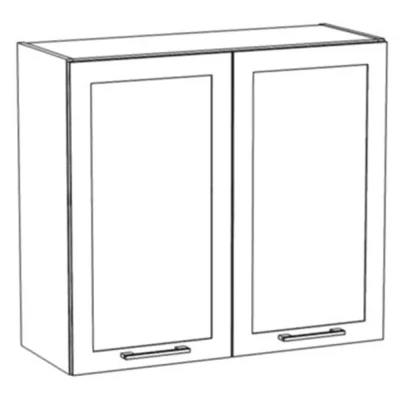 Oberschrank mit Abtropffläche ARACY – Breite 80 cm, grau/weiß