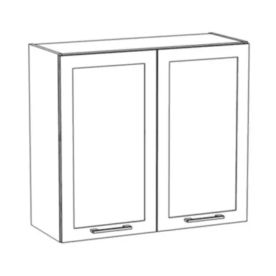 Oberschrank mit Abtropffläche ARACY – Breite 80 cm, grau/weiß