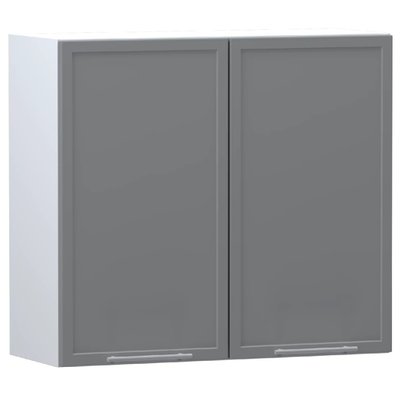 Oberschrank mit Abtropffläche ARACY – Breite 80 cm, grau/weiß