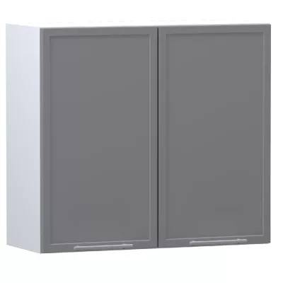 Oberschrank mit Abtropffläche ARACY – Breite 80 cm, grau/weiß