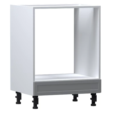 Schrank für Einbaubackofen ARACY - Breite 60 cm, grau/weiß, Beine 10 cm