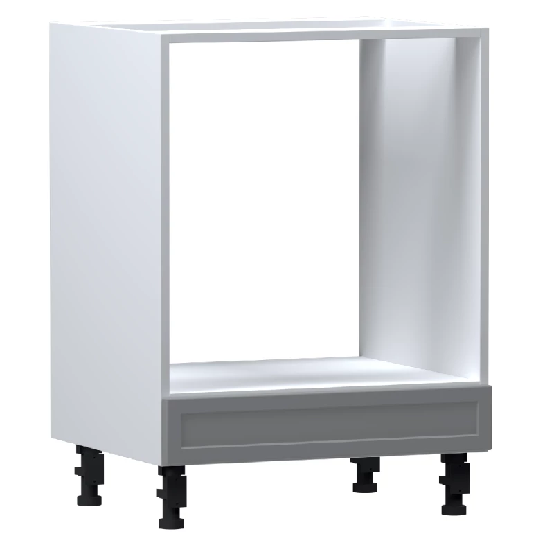 Schrank für Einbaubackofen ARACY - Breite 60 cm, grau/weiß, Beine 15 cm