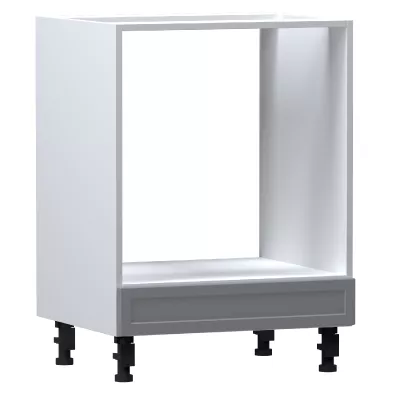 Schrank für Einbaubackofen ARACY - Breite 60 cm, grau/weiß, Beine 15 cm