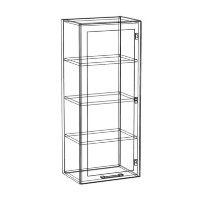 ARACY Regal Küchenschrank - Breite 45 cm, grau/weiß