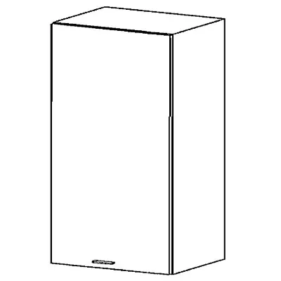 ARACY Regal Küchenschrank - Breite 60 cm, grau/weiß