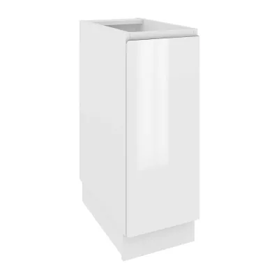 IRENA Unterschrank - Breite 30 cm, weiß glänzend / weiß, Beine 10 cm