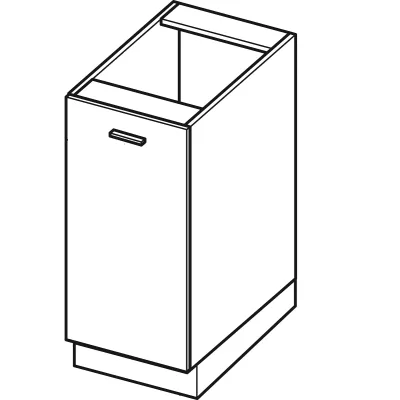 IRENA Unterschrank - Breite 30 cm, weiß glänzend / weiß, Beine 15 cm
