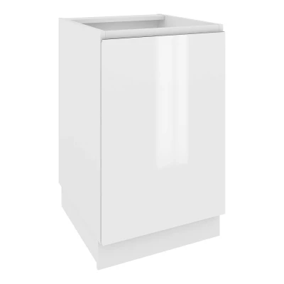 Küchenunterschrank IRENA - Breite 50 cm, weiß glänzend / weiß, Beine 10 cm