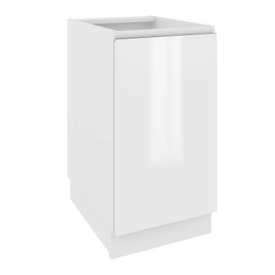 Inselschrank IRENA - Breite 45 cm, weiß glänzend / weiß, Beine 15 cm