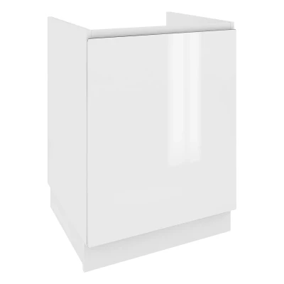 Waschbeckenunterschrank IRENA - Breite 60 cm, weiß glänzend / weiß, Beine 15 cm