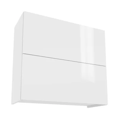 Zweitüriger Hängeschrank IRENA - Breite 80 cm, weiß glänzend