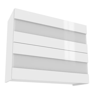 Glasküchenschrank IRENA - Breite 90 cm, weiß glänzend
