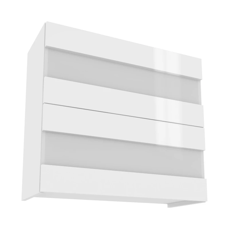 Glasküchenschrank IRENA - Breite 80 cm, weiß glänzend