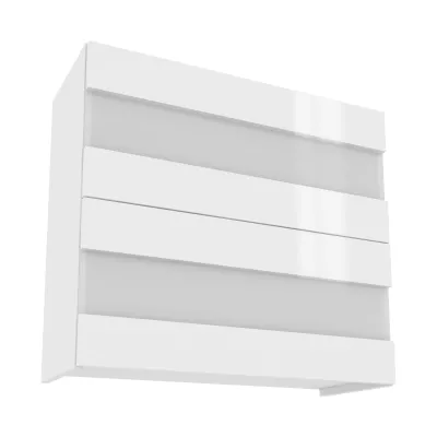 Glasküchenschrank IRENA - Breite 80 cm, weiß glänzend