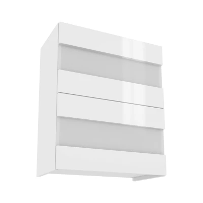 Glasküchenschrank IRENA - Breite 60 cm, weiß glänzend