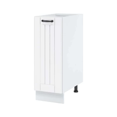 Auszugschrank LESJA - Breite 30 cm, weiß, Beine 10 cm
