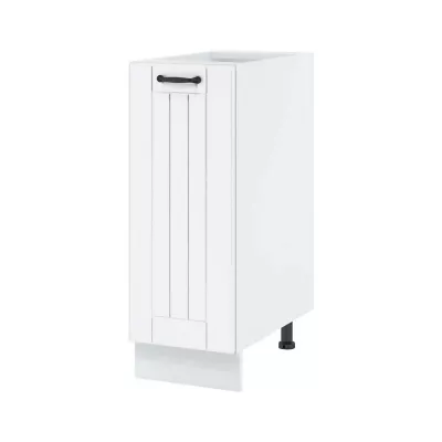 Auszugschrank LESJA - Breite 30 cm, weiß, Beine 10 cm