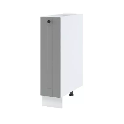 Auszugschrank LESJA - Breite 20 cm, grau/weiß, Beine 15 cm