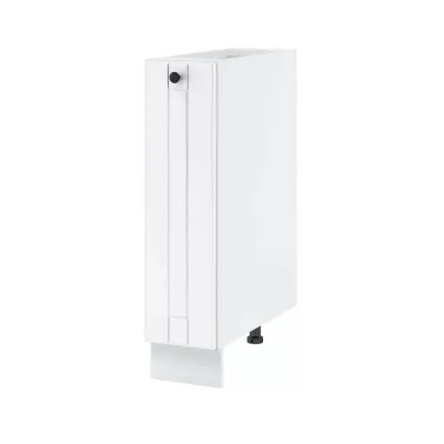 Auszugschrank LESJA - Breite 20 cm, weiß, Beine 10 cm