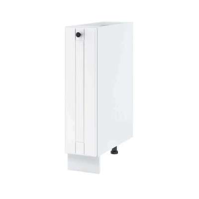 Auszugschrank LESJA - Breite 20 cm, weiß, Beine 15 cm