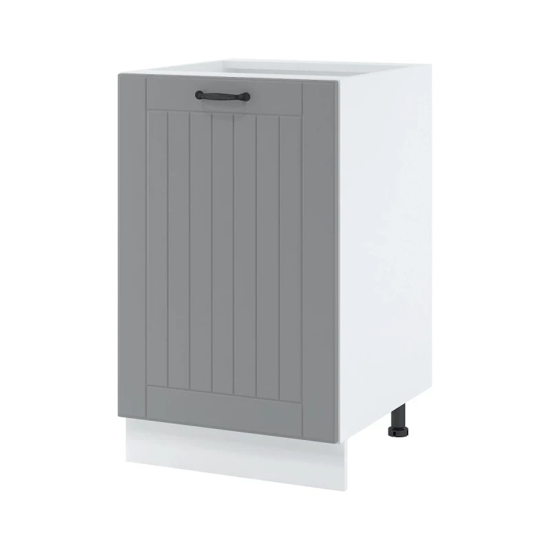 Küchenunterschrank LESJA – Breite 50 cm, grau/weiß, Beine 10 cm