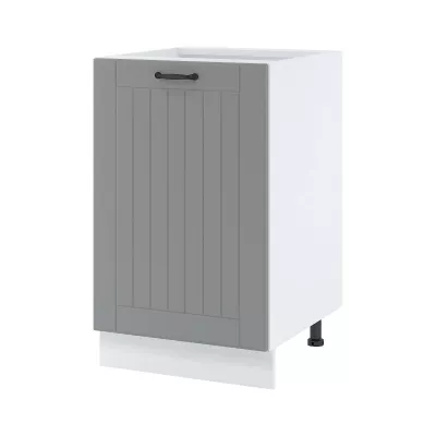 Küchenunterschrank LESJA – Breite 50 cm, grau/weiß, Beine 10 cm