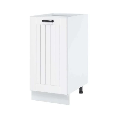 Unterer Einzeltürschrank LESJA - Breite 40 cm, weiß, Beine 15 cm