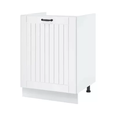 Küchenschrank mit Regal LESJA - Breite 60 cm, weiß, Beine 10 cm
